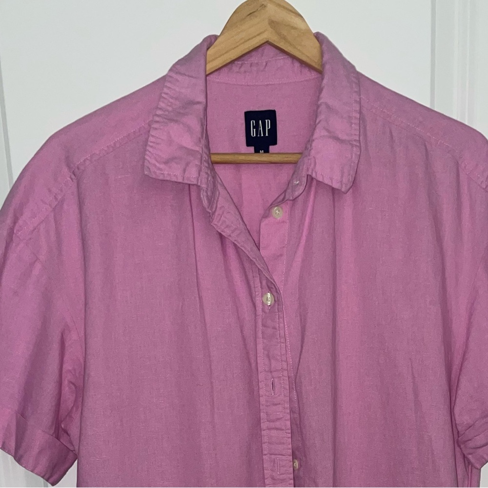 Linen shirt dress